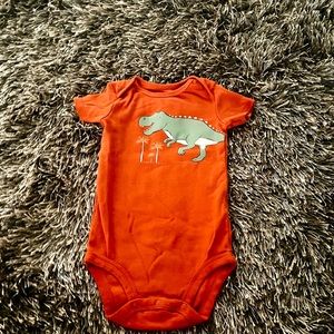 Orange dinosaur carters onesie 12 months